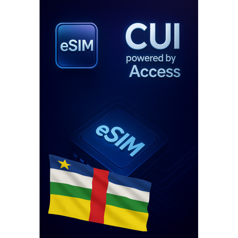eSIM Інтернет-роумінг 3 GB на 15 днів у Центральноафриканська Республіка