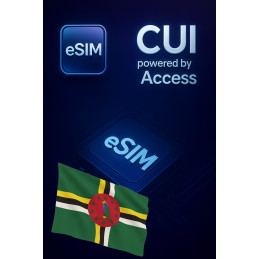 تجوال بيانات eSIM 1 GB لمدة 1 يوم في دومينيكا