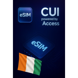تجوال بيانات eSIM 1 GB لمدة 7 أيام في ساحل العاج
