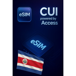 تجوال بيانات eSIM 1 GB لمدة 1 يوم في كوستاريكا