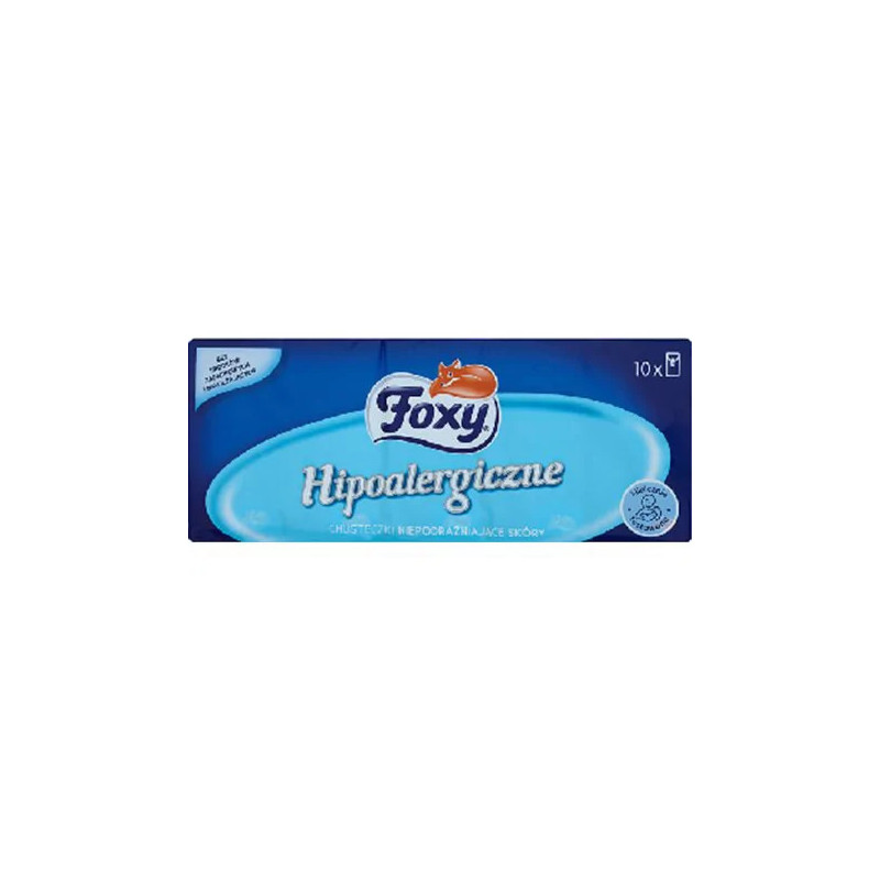 Foxy Hipoalergiczne Chusteczki niepodrażniające skóry 10 x 9 sztuk