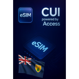 تجوال بيانات eSIM 1 GB لمدة 7 أيام في جزر توركس وكايكوس