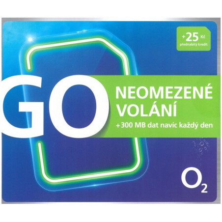 KARTA SIM CZESKA PREPAID O2 25 KC+300 MB NEOMEZENE