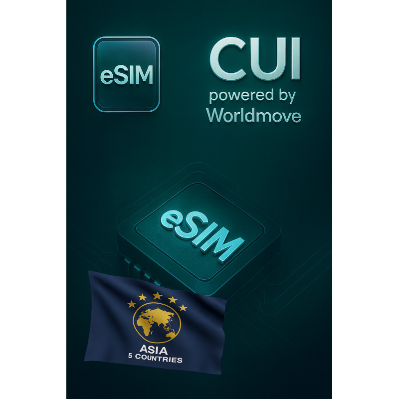 eSIM Інтернет-роумінг 17 GB на 17 днів у Азія
