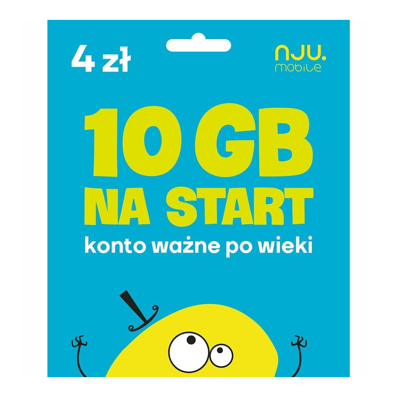 ZESTAW STARTOWY NJU MOBILE 4zł STARTER 10GB na start