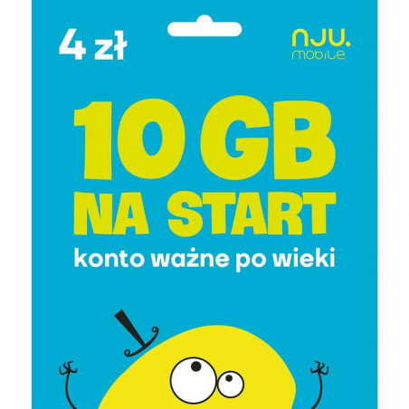 ZESTAW STARTOWY NJU MOBILE 4zł STARTER 10GB na start