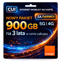 Internet Orange LTE 4G 5G 900GB na 3 lata Karta SIM Router, Kamera, GPS
