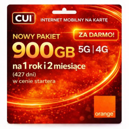Karta SIM Orange 500 GB 4G LTE/5G - Internet Mobilny na 400 Dni