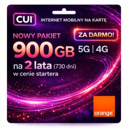 Karta SIM Internet Mobilny Na Kartę Orange 650 GB 4G LTE 5G na 2 Lata