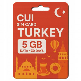 Karta SIM CUI Roaming Turcja 5 GB na 30 dni