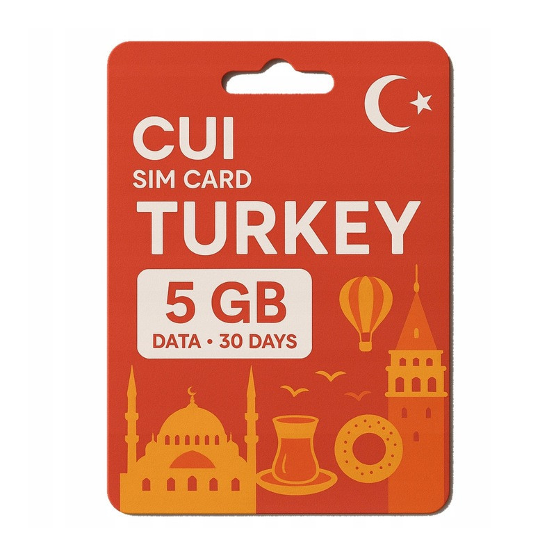 Karta SIM CUI Roaming Turcja 5 GB na 30 dni Karta SIM CUI Roaming Turcja 5 GB na 30 dni