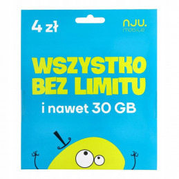Karta SIM NJU na kartę – bez umowy, bez limitu, bez zobowiązań