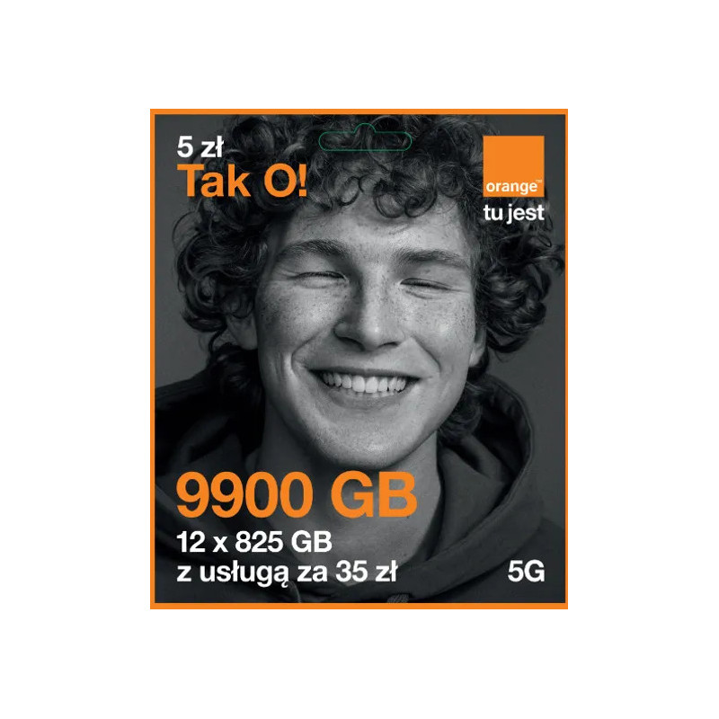 STARTER KARTA SIM ORANGE 5G 9900GB INTERNETU BEZ LIMITU ROZMOWY SMSy 31 dni STARTER KARTA SIM ORANGE 5G 9900GB INTERNETU BEZ LIMITU ROZMOWY SMSy 31 dni
