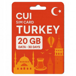 Karta SIM CUI Roaming Turcja 20GB na 30 dni