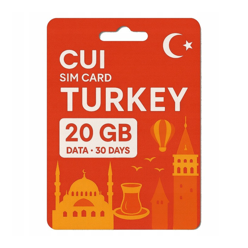 Karta SIM CUI Roaming Turcja 20GB na 30 dni Karta SIM CUI Roaming Turcja 20GB na 30 dni