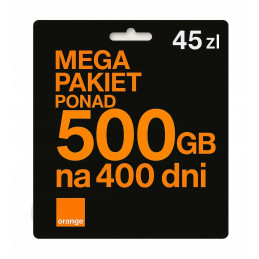 Karta SIM Orange 500 GB 4G LTE/5G - Internet Mobilny na 400 Dni