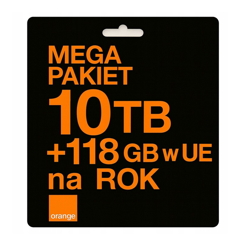 Internet mobilny Orange LTE 5G 10 000 GB — karta SIM do routera Internet mobilny Orange LTE 5G 10 000 GB — karta SIM do routera