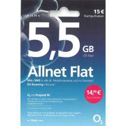Karta SIM niemiecka 02 15 Euro na start