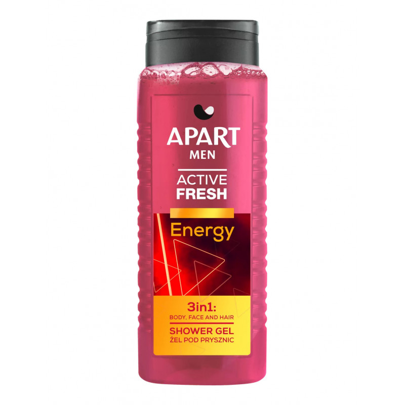 APART MEN ACTIVE FRESH Żel pod prysznic 3w1 ENERGY 500 ml