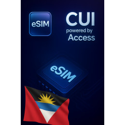 eSIM interneto tarptinklinis ryšys 2 GB 1 dieną Antigva ir Barbuda
